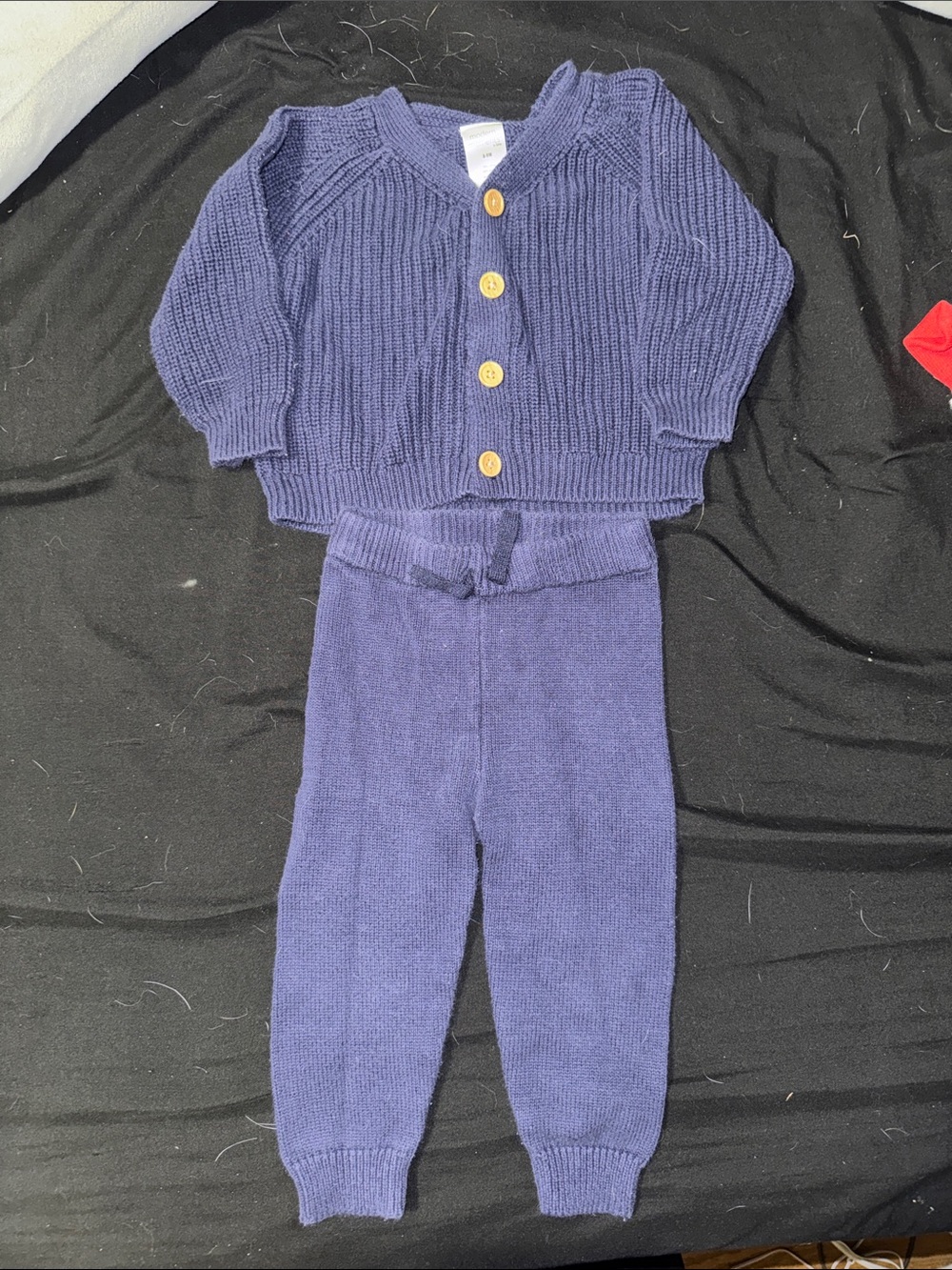Cozy Knit Kids Matching Set in Navy